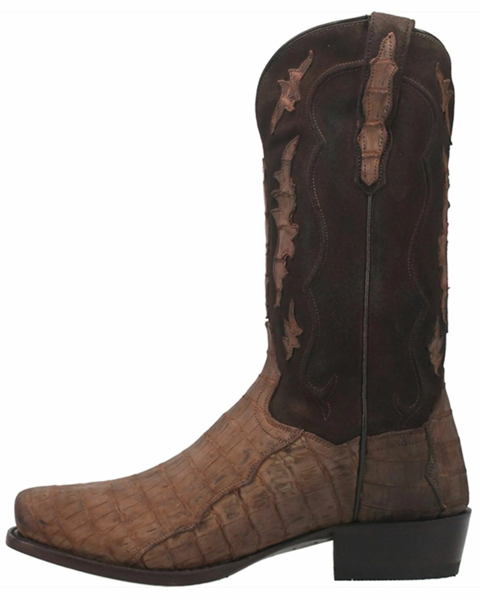 Dan Post Men's Stalker Exotic Caiman Western Boot - Square Toe Taupe 5 Dan Post Men's Stalker Exotic Caiman Western Boot - Square Toe Taupe - Image 3