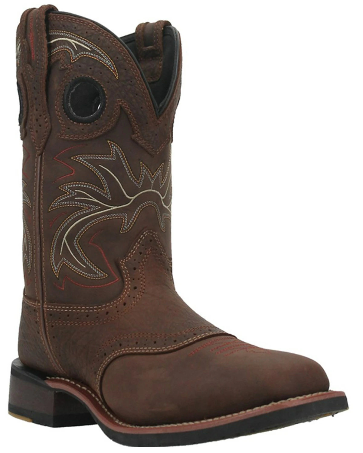Dan Post Men's Lampasas Western Boots - Broad Square Toe Brown 10 Dan Post Men's Lampasas Western Boots - Broad Square Toe Brown - Image 8