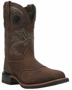 Dan Post Men's Lampasas Western Boots - Broad Square Toe Brown