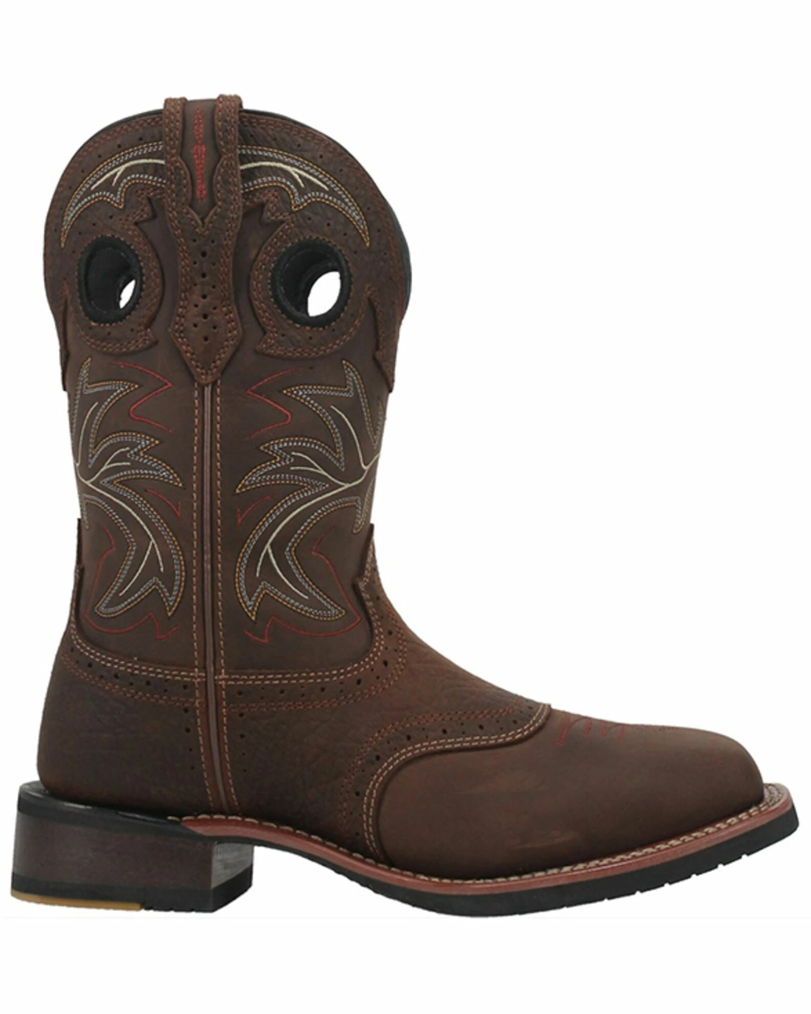 Dan Post Men's Lampasas Western Boots - Broad Square Toe Brown 4 Dan Post Men's Lampasas Western Boots - Broad Square Toe Brown - Image 2