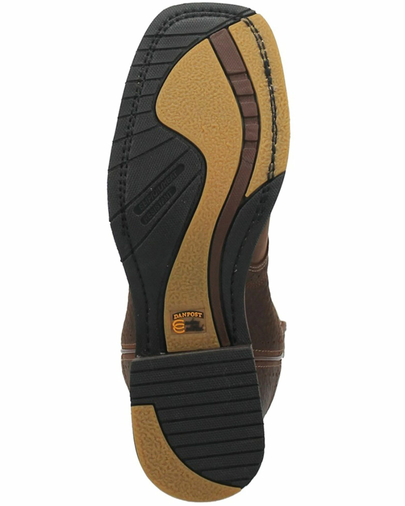 Dan Post Men's Lampasas Western Boots - Broad Square Toe Brown 9 Dan Post Men's Lampasas Western Boots - Broad Square Toe Brown - Image 7